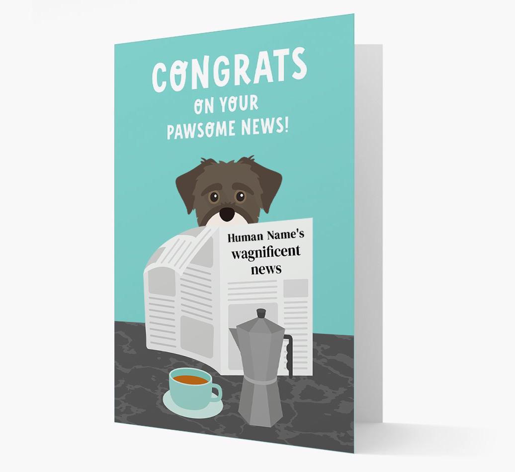 Congrats On Your Pawsome News: Personalized {breedFullName} Card