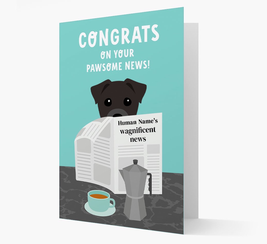 Congrats On Your Pawsome News: Personalized {breedFullName} Card