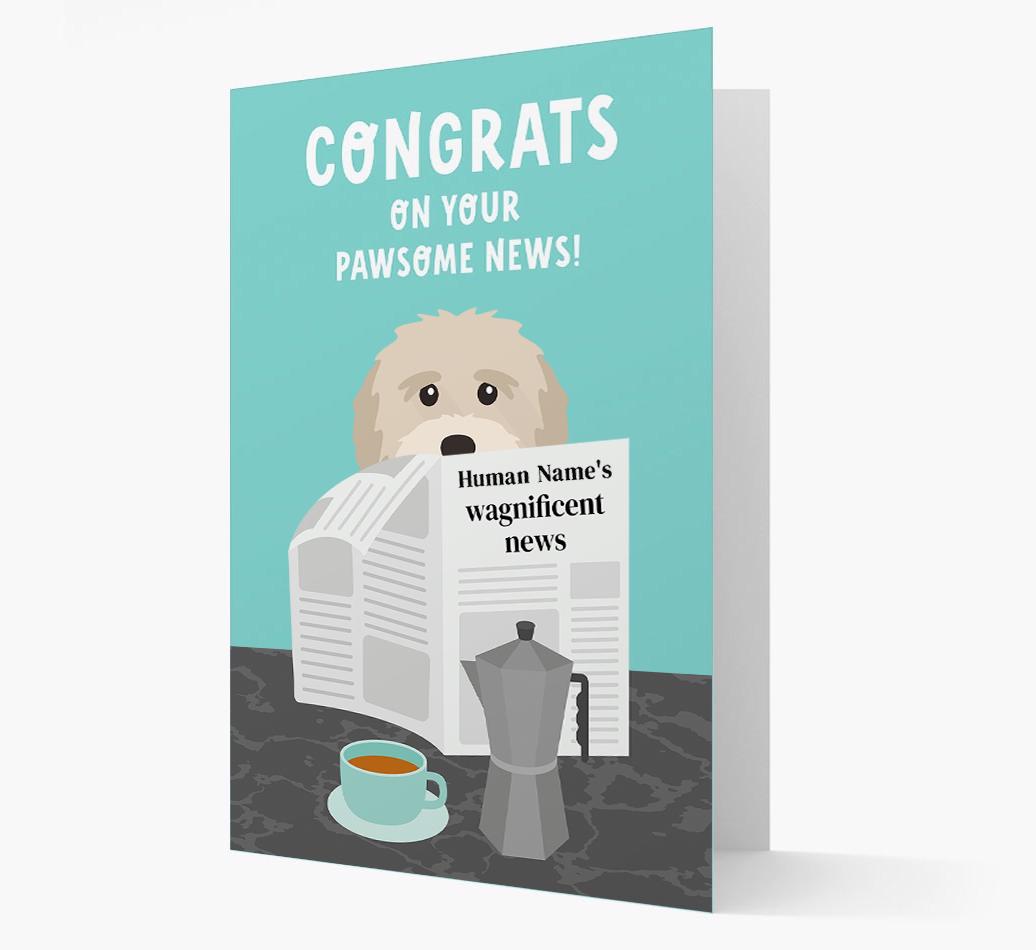 Congrats On Your Pawsome News: Personalized {breedFullName} Card