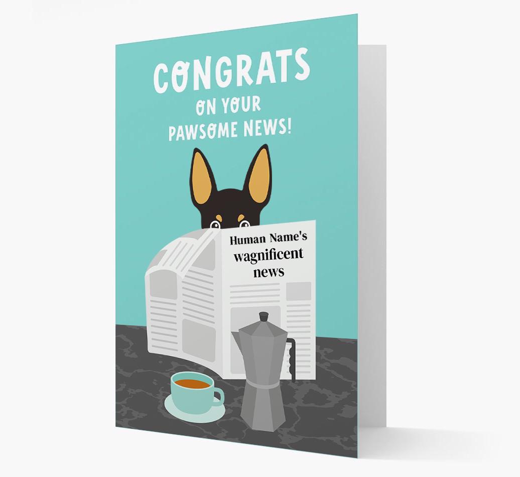 Congrats On Your Pawsome News: Personalized {breedFullName} Card