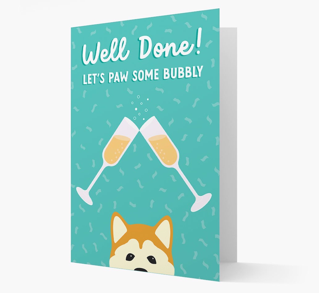 Let's Paw Some Bubbly: Personalized {breedFullName} Card