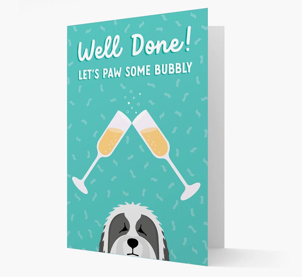 Let's Paw Some Bubbly: Personalized {breedFullName} Card
