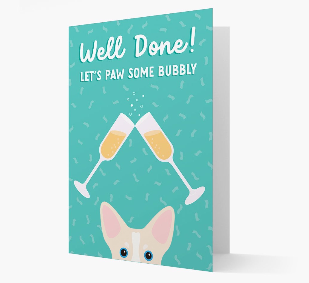 Let's Paw Some Bubbly: Personalized {breedFullName} Card