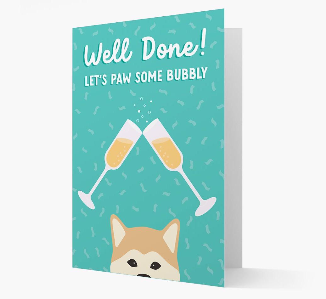 Let's Paw Some Bubbly: Personalized {breedFullName} Card