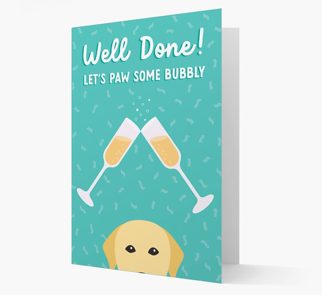 Let's Paw Some Bubbly: Personalized {breedFullName} Card