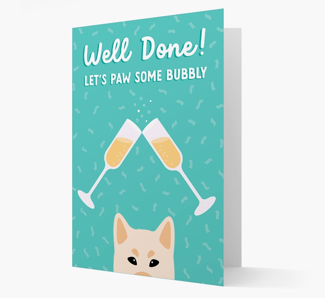 Let's Paw Some Bubbly: Personalized {breedFullName} Card