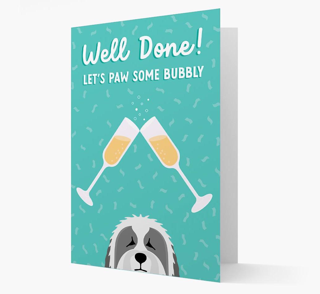 Let's Paw Some Bubbly: Personalized {breedFullName} Card