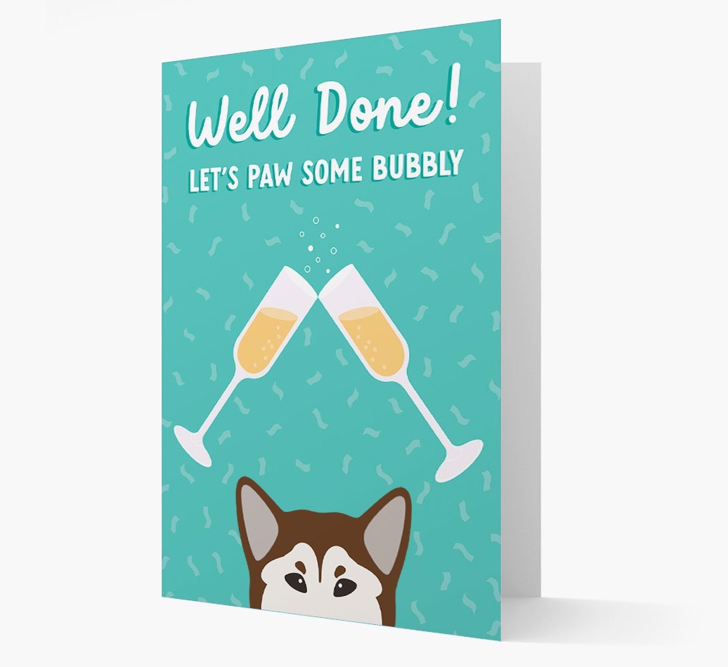 Let's Paw Some Bubbly: Personalized {breedFullName} Card