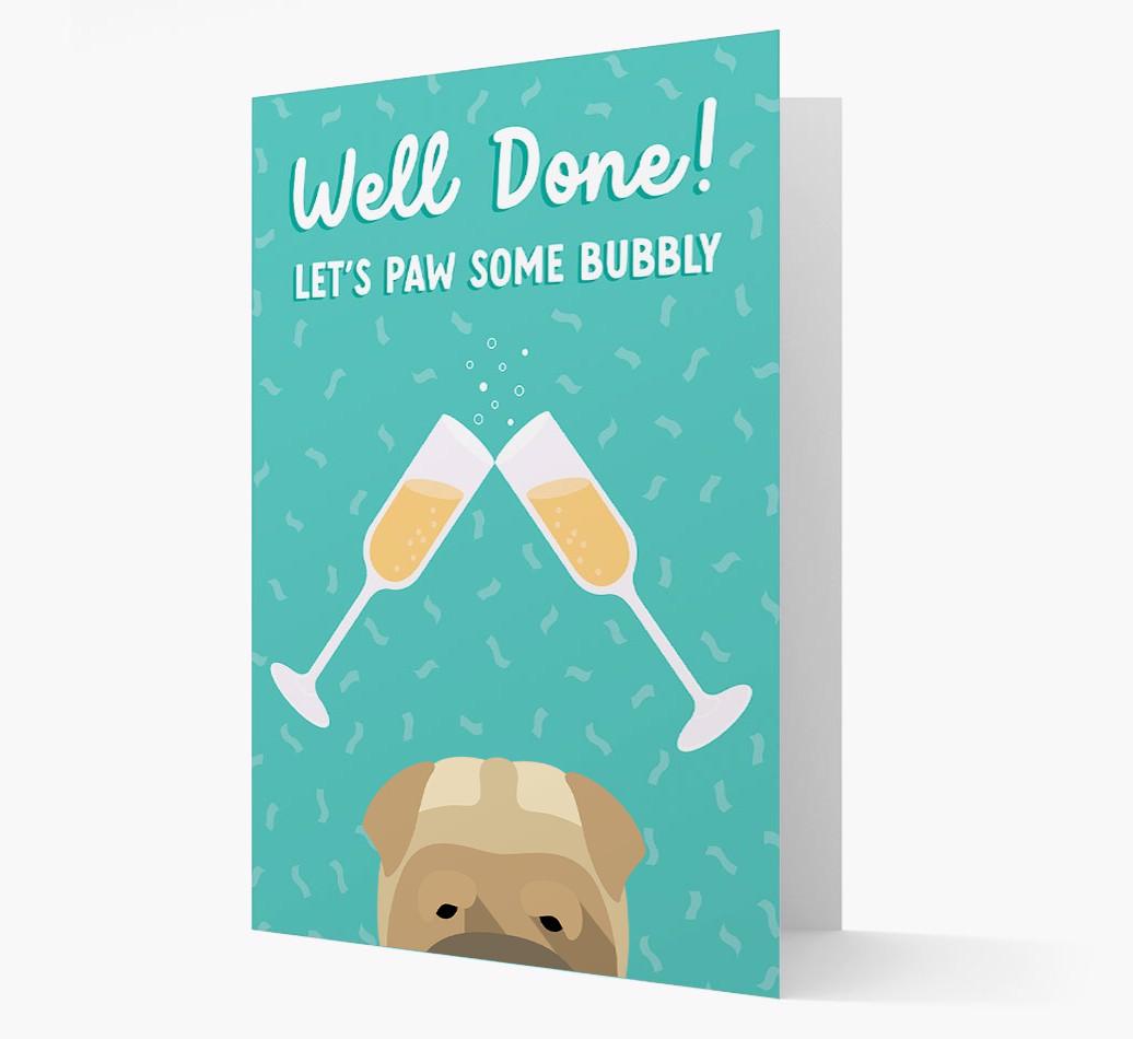 Let's Paw Some Bubbly: Personalized {breedFullName} Card