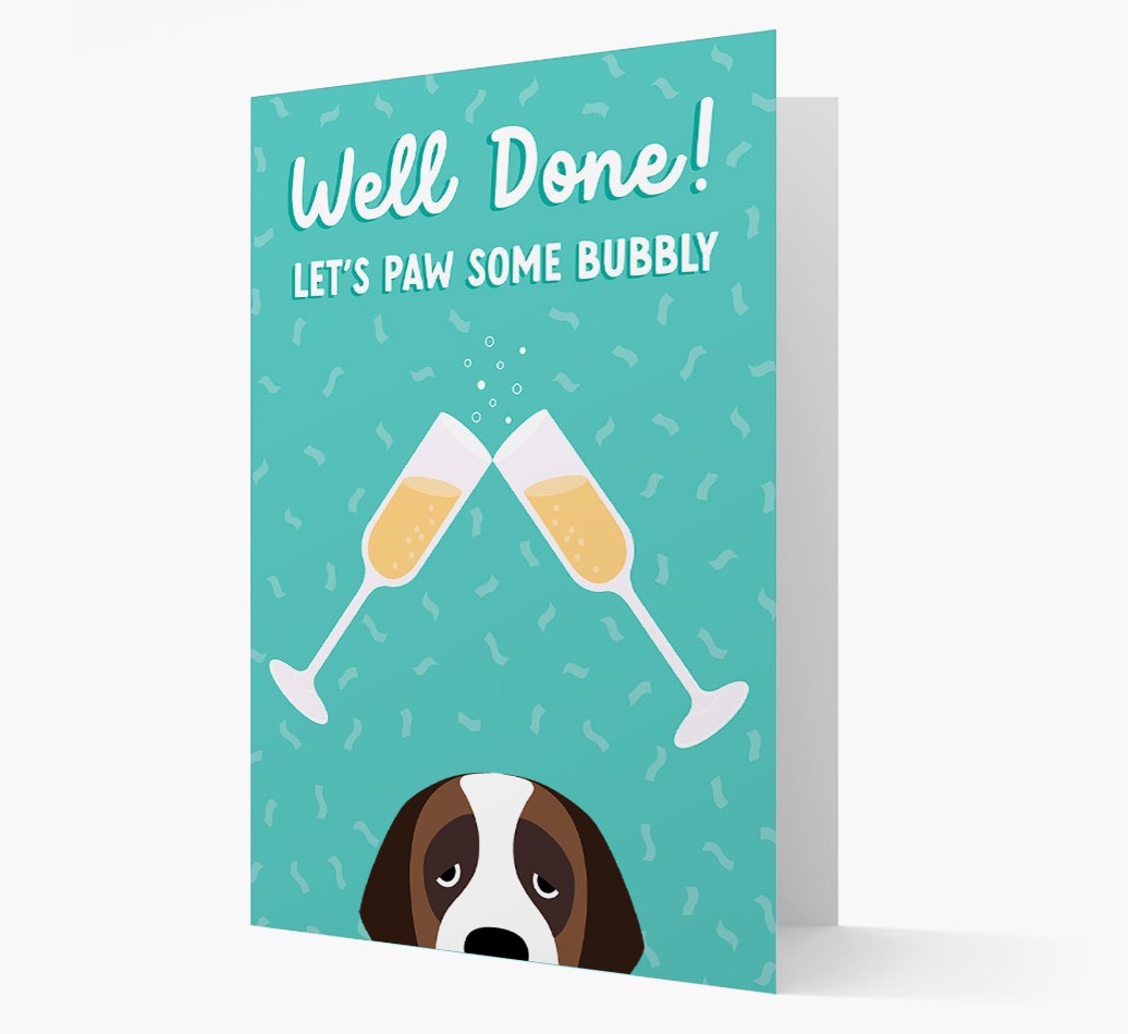 Let's Paw Some Bubbly: Personalized {breedFullName} Card