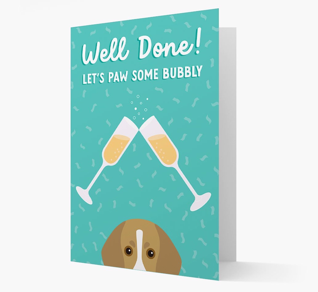 Let's Paw Some Bubbly: Personalized {breedFullName} Card