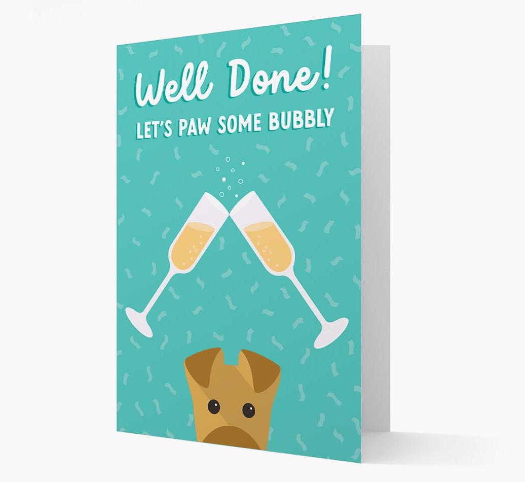 Let's Paw Some Bubbly: Personalized {breedFullName} Card
