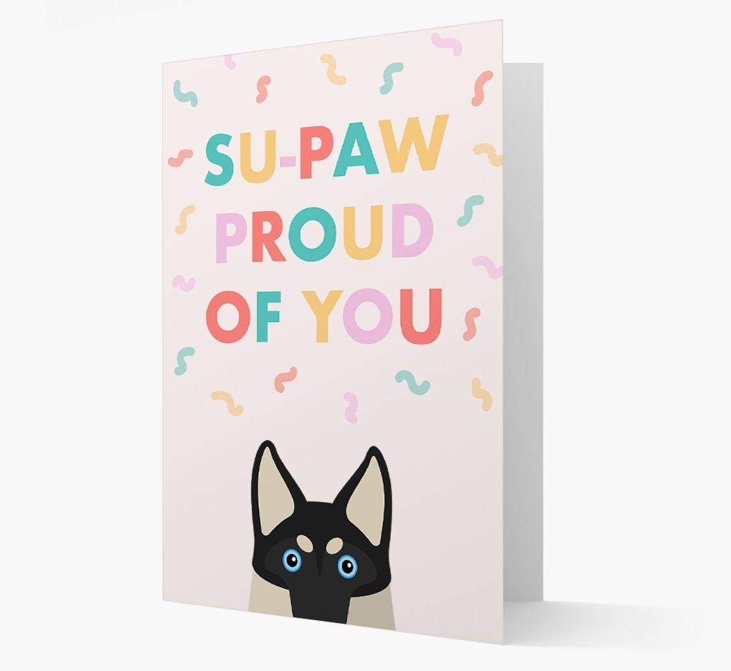 Su-paw Proud Of You: Personalized {breedFullName} Card