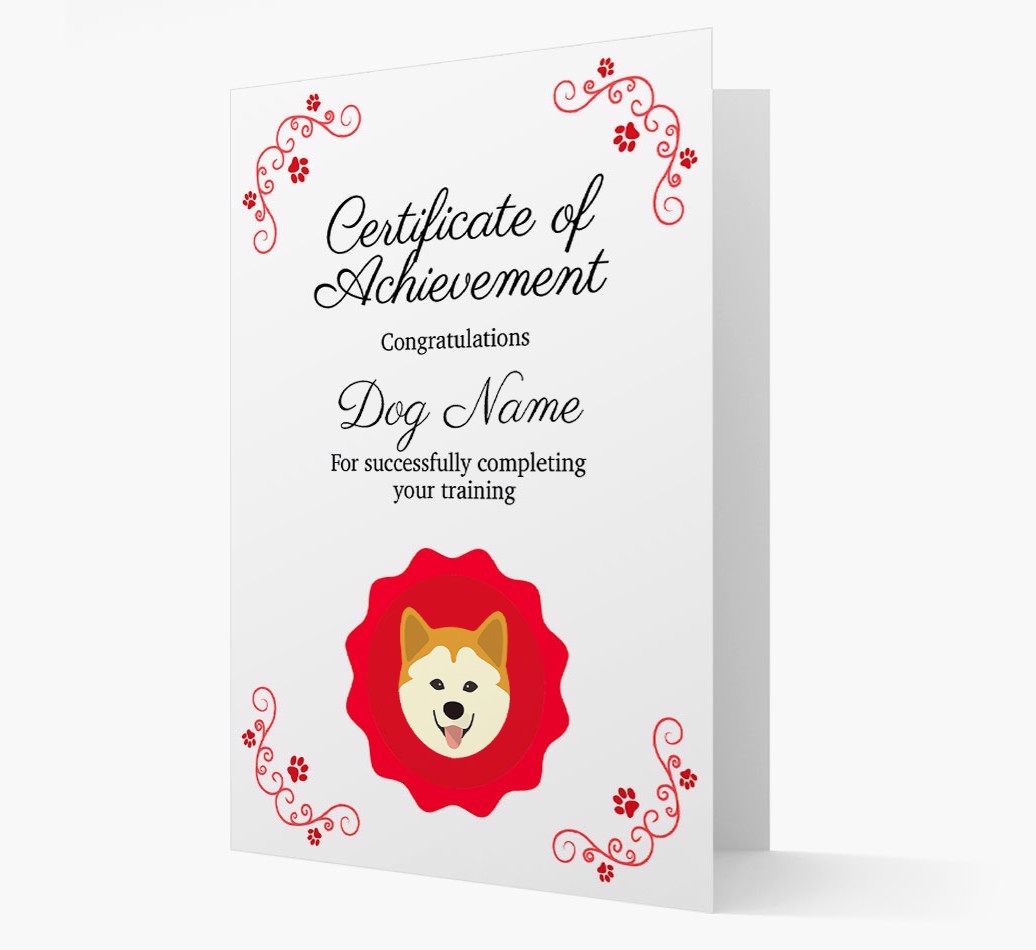 Graduation Certificate: Personalised {breedFullName} Card