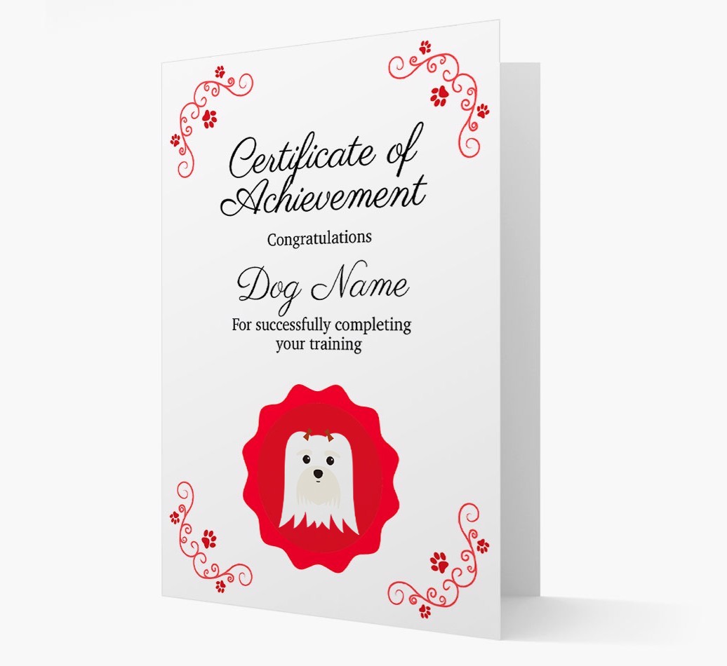Graduation Certificate: Personalized {breedFullName} Card