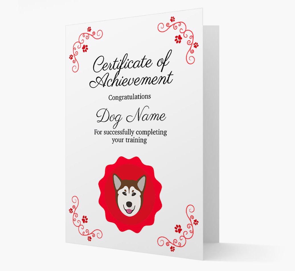Graduation Certificate: Personalized {breedFullName} Card