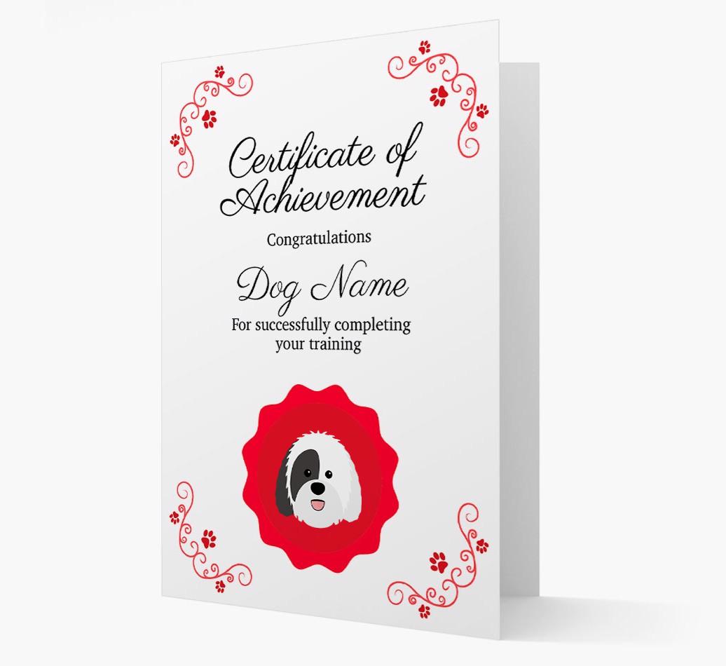 Graduation Certificate: Personalized {breedFullName} Card