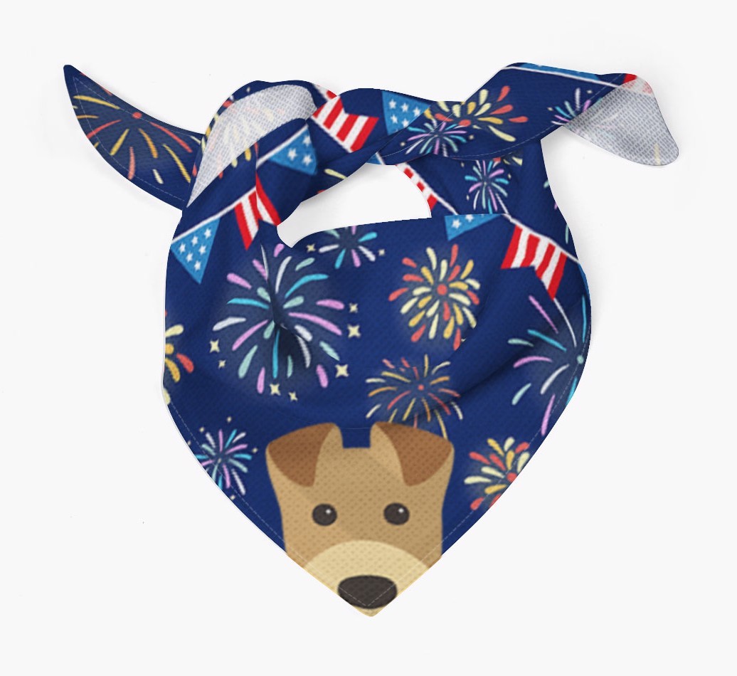 Independence Day Fireworks: {breedFullName} Bandana