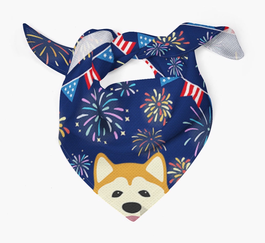 Independence Day Fireworks: {breedFullName} Bandana