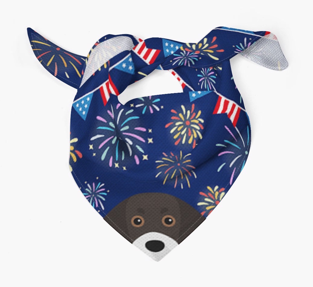 Independence Day Fireworks: {breedFullName} Bandana