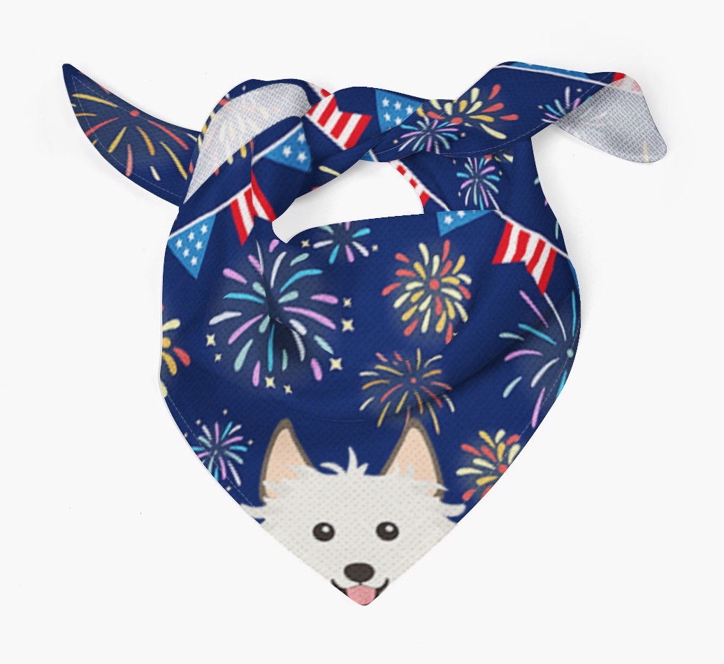 Independence Day Fireworks: {breedFullName} Bandana