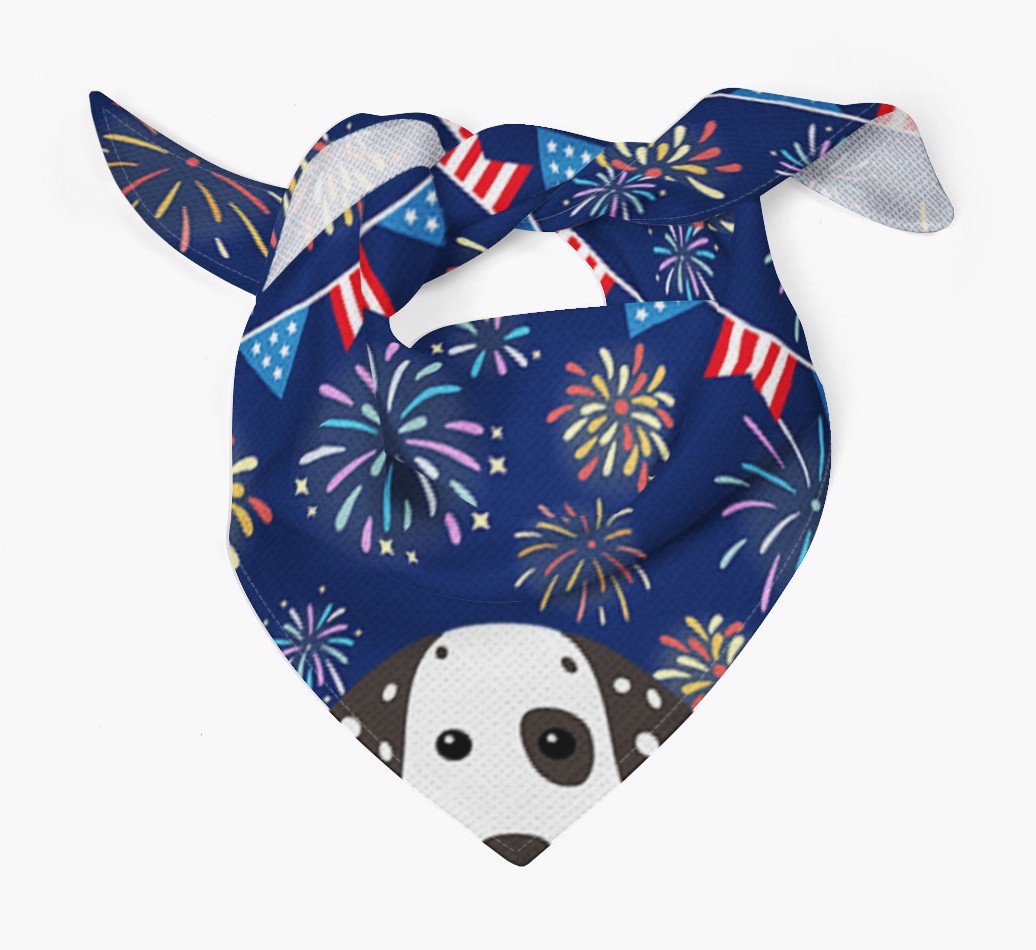 Independence Day Fireworks: {breedFullName} Bandana