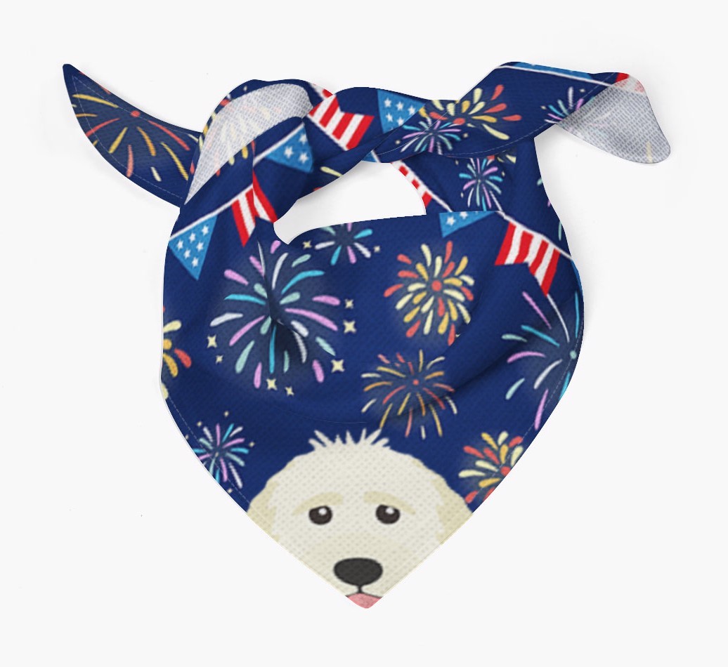 Independence Day Fireworks: {breedFullName} Bandana