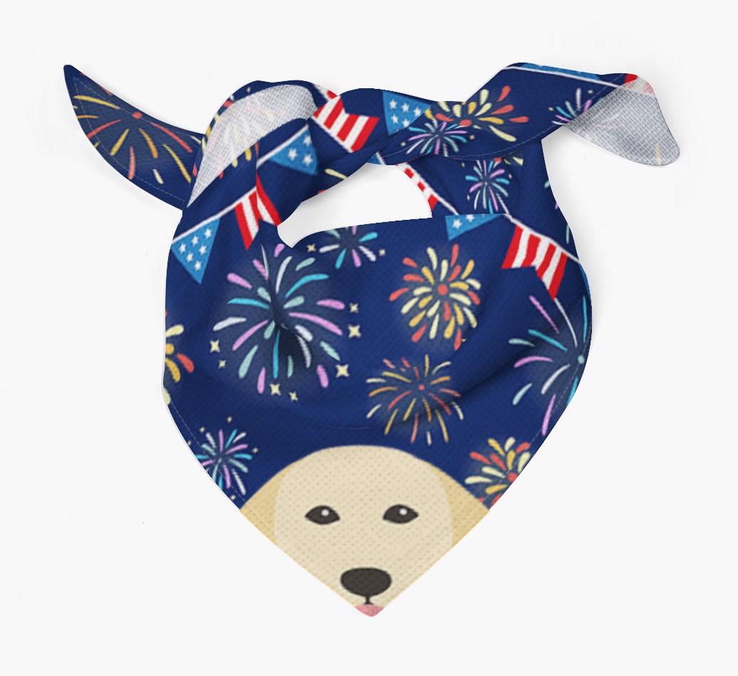 Independence Day Fireworks: {breedFullName} Bandana