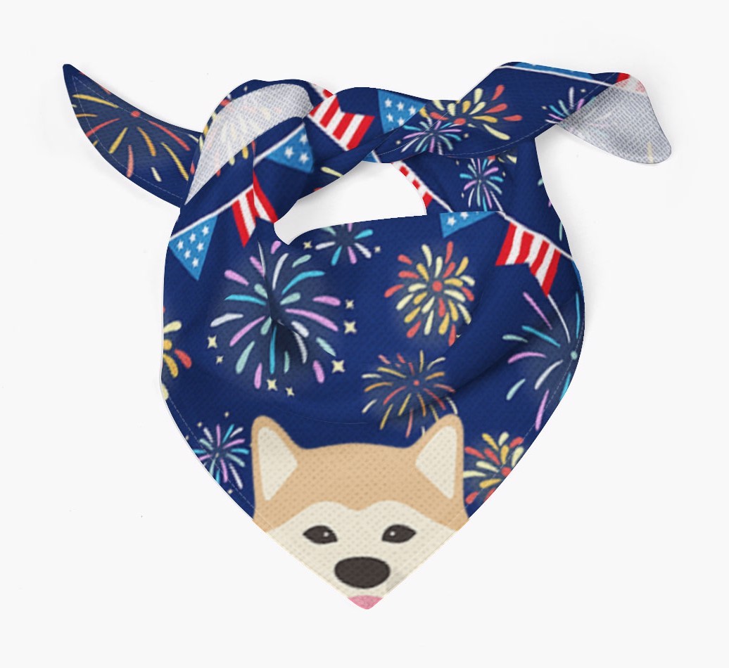 Independence Day Fireworks: {breedFullName} Bandana