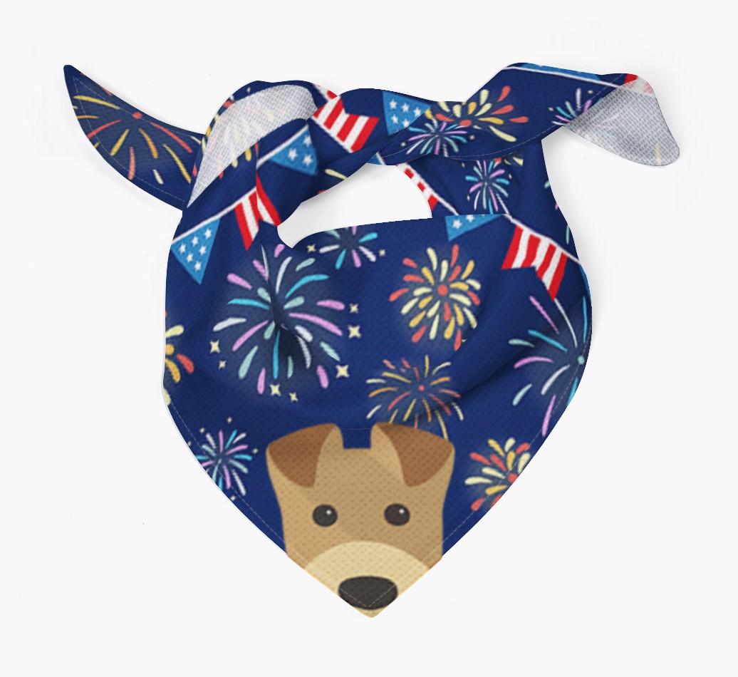 Independence Day Fireworks: {breedFullName} Bandana