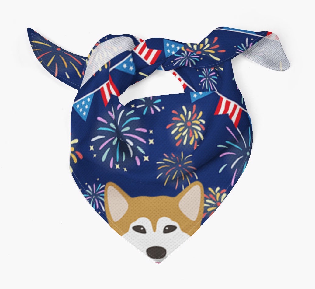 Independence Day Fireworks: {breedFullName} Bandana