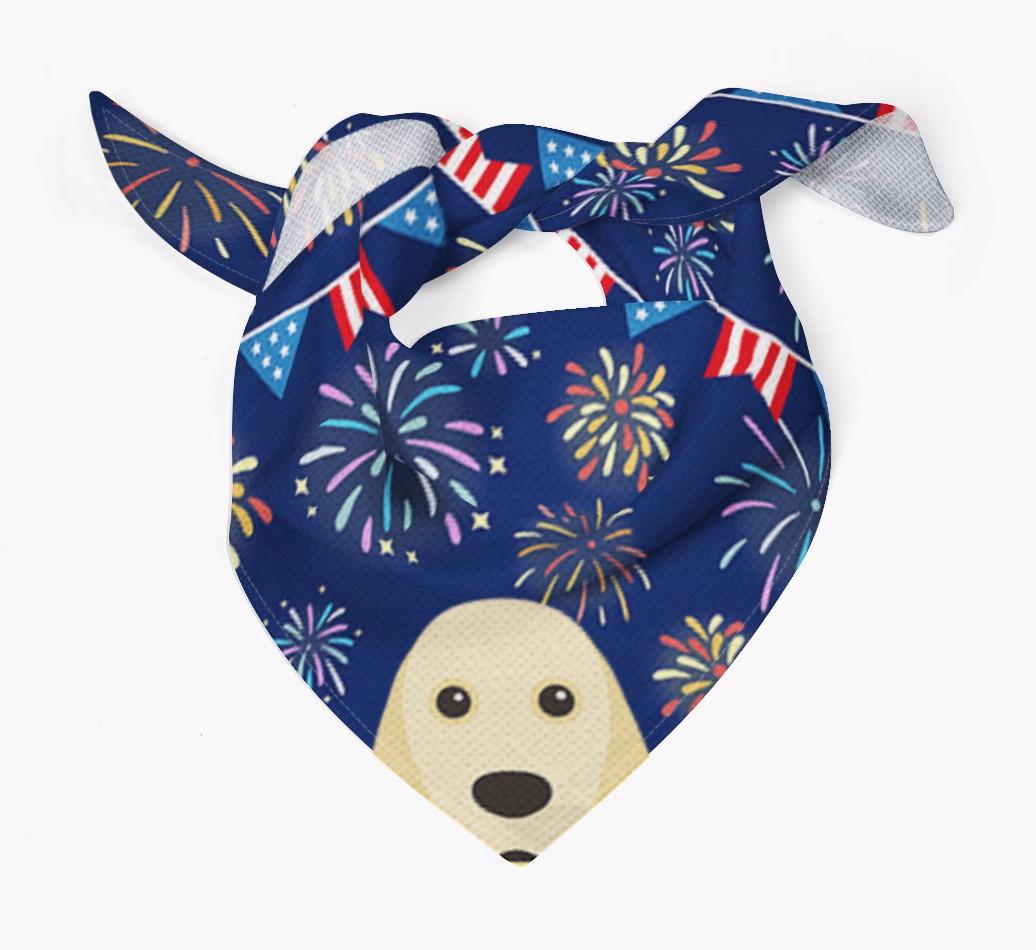 Independence Day Fireworks: {breedFullName} Bandana