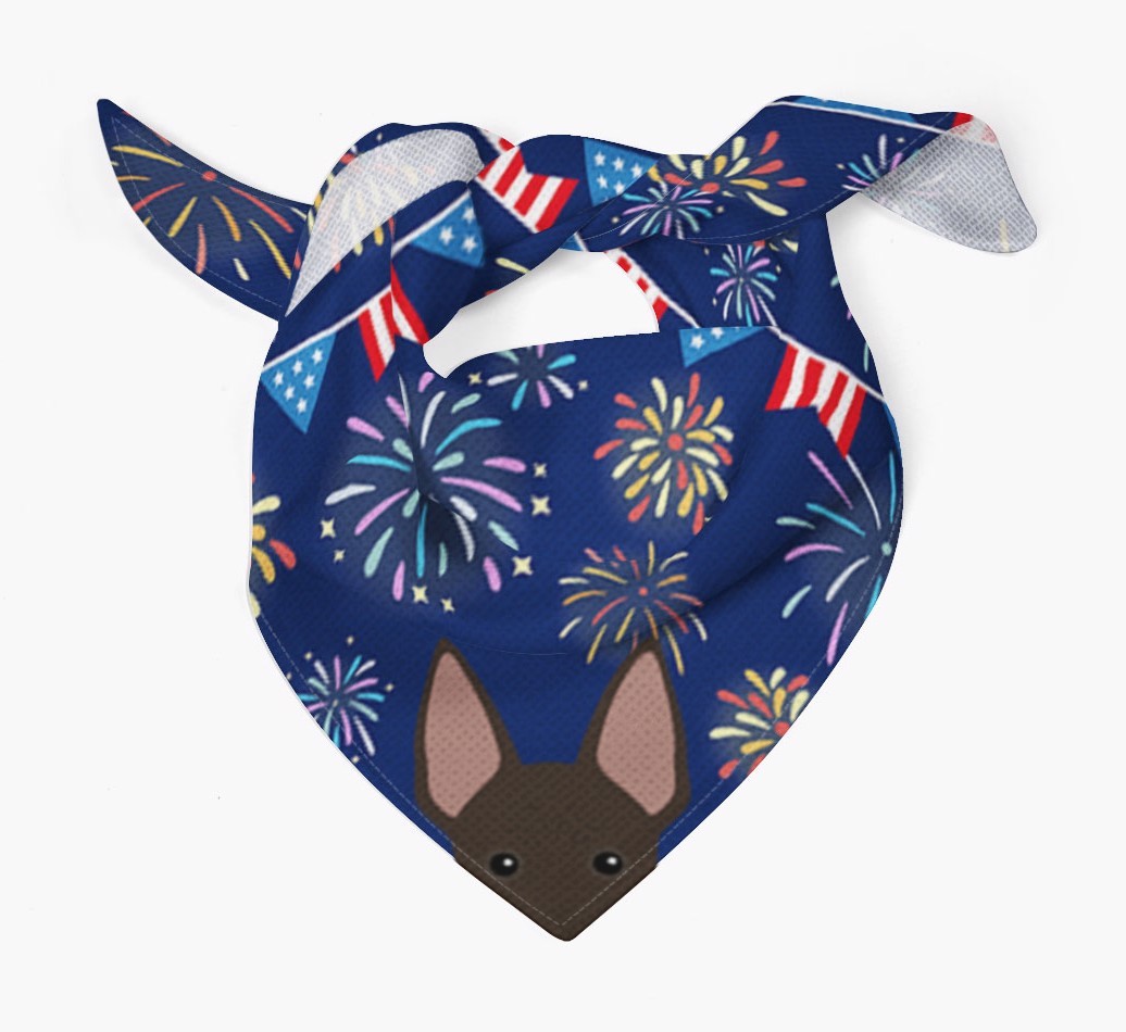 Independence Day Fireworks: {breedFullName} Bandana