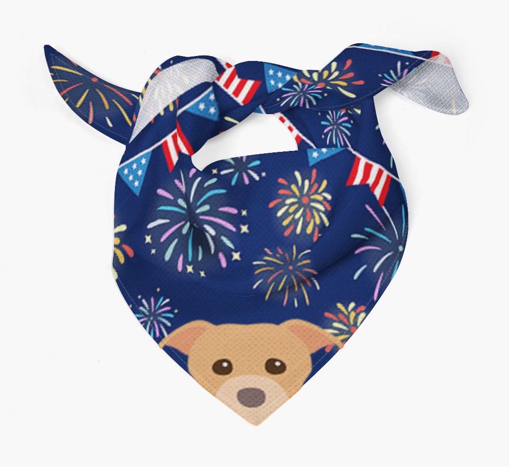 Independence Day Fireworks: {breedFullName} Bandana