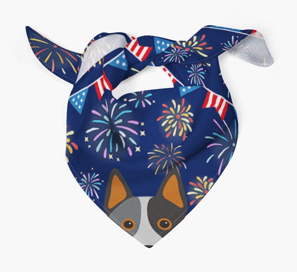 Independence Day Fireworks: {breedFullName} Bandana