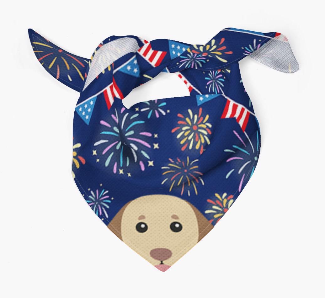 Independence Day Fireworks: {breedFullName} Bandana
