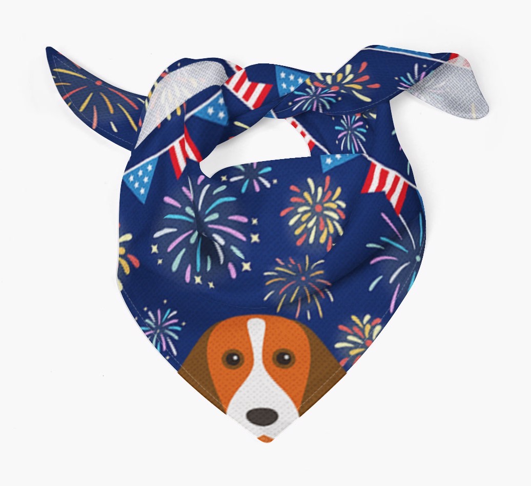 Independence Day Fireworks: {breedFullName} Bandana