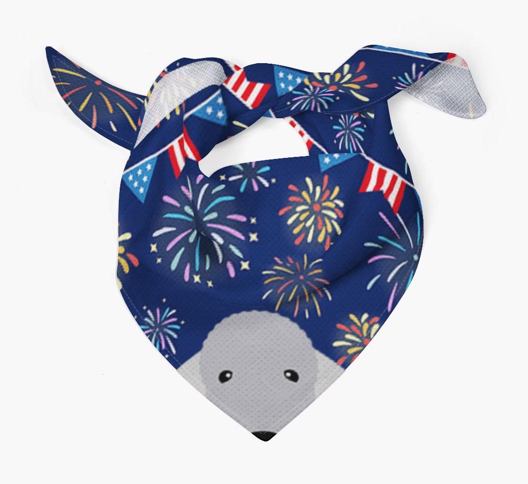 Independence Day Fireworks: {breedFullName} Bandana