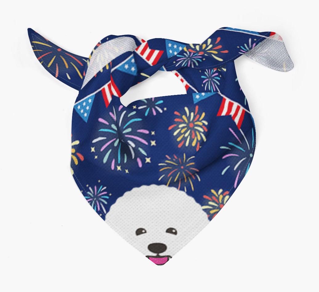 Independence Day Fireworks: {breedFullName} Bandana