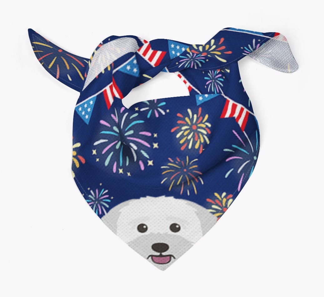Independence Day Fireworks: {breedFullName} Bandana