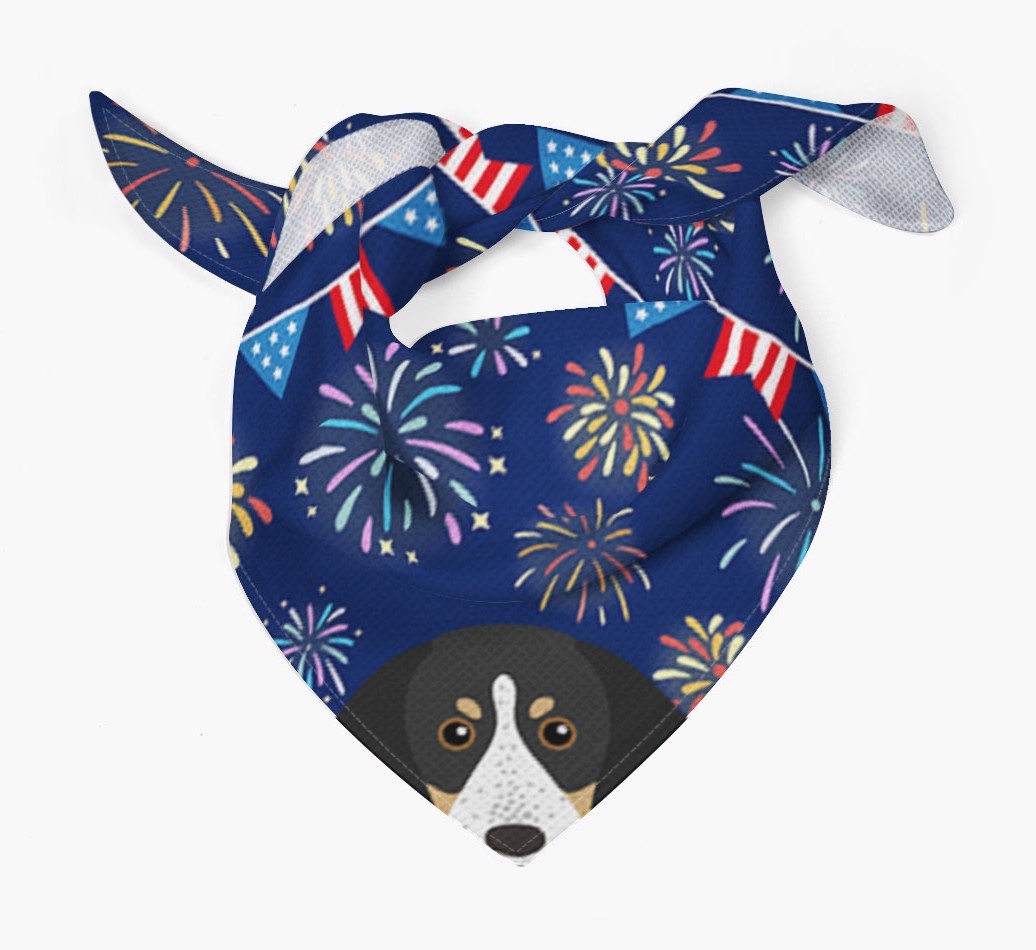 Independence Day Fireworks: {breedFullName} Bandana