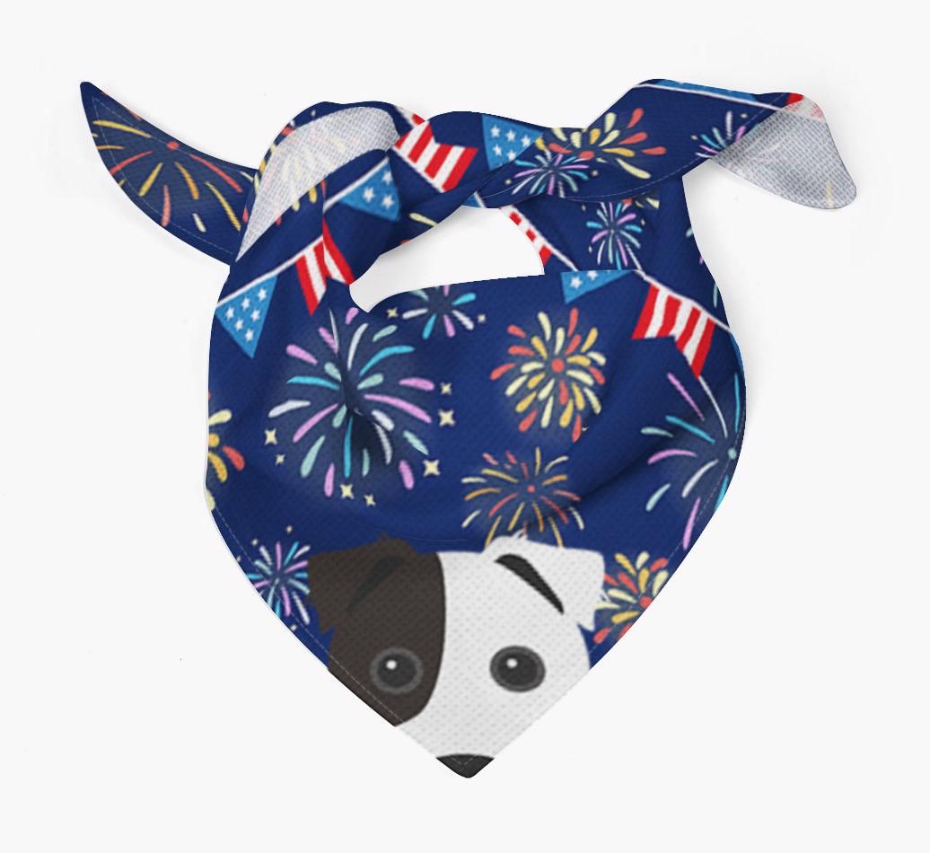 Independence Day Fireworks: {breedFullName} Bandana