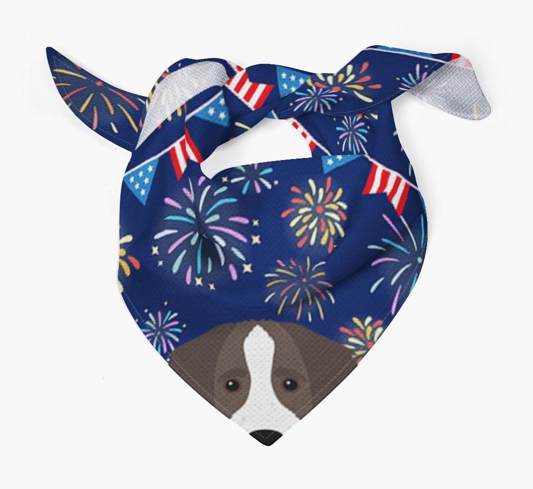 Independence Day Fireworks: {breedFullName} Bandana