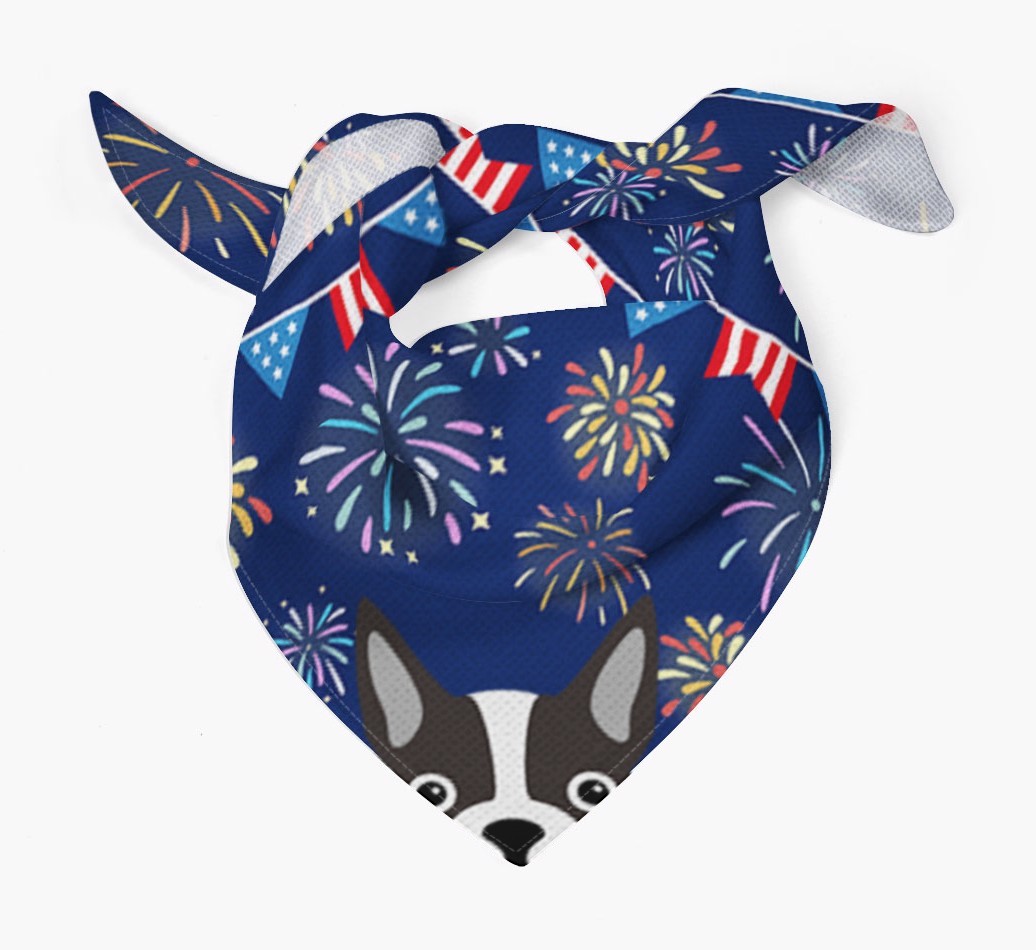 Independence Day Fireworks: {breedFullName} Bandana