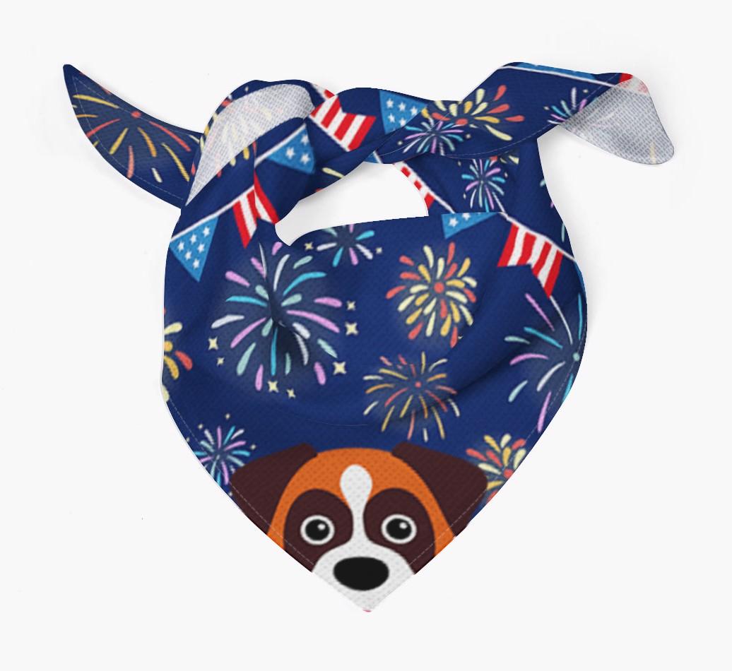 Independence Day Fireworks: {breedFullName} Bandana