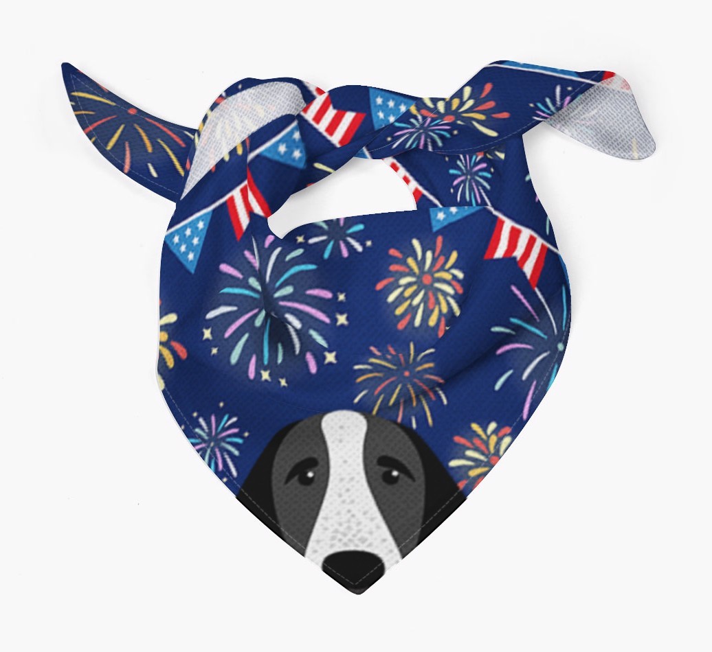 Independence Day Fireworks: {breedFullName} Bandana