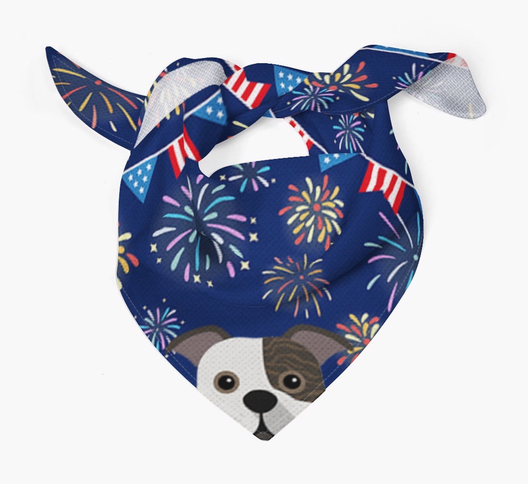 Independence Day Fireworks: {breedFullName} Bandana