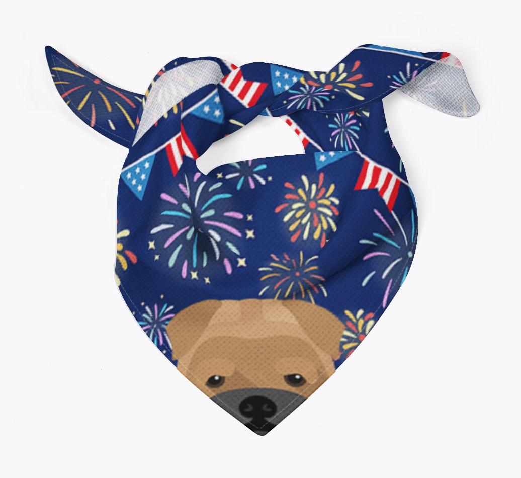 Independence Day Fireworks: {breedFullName} Bandana