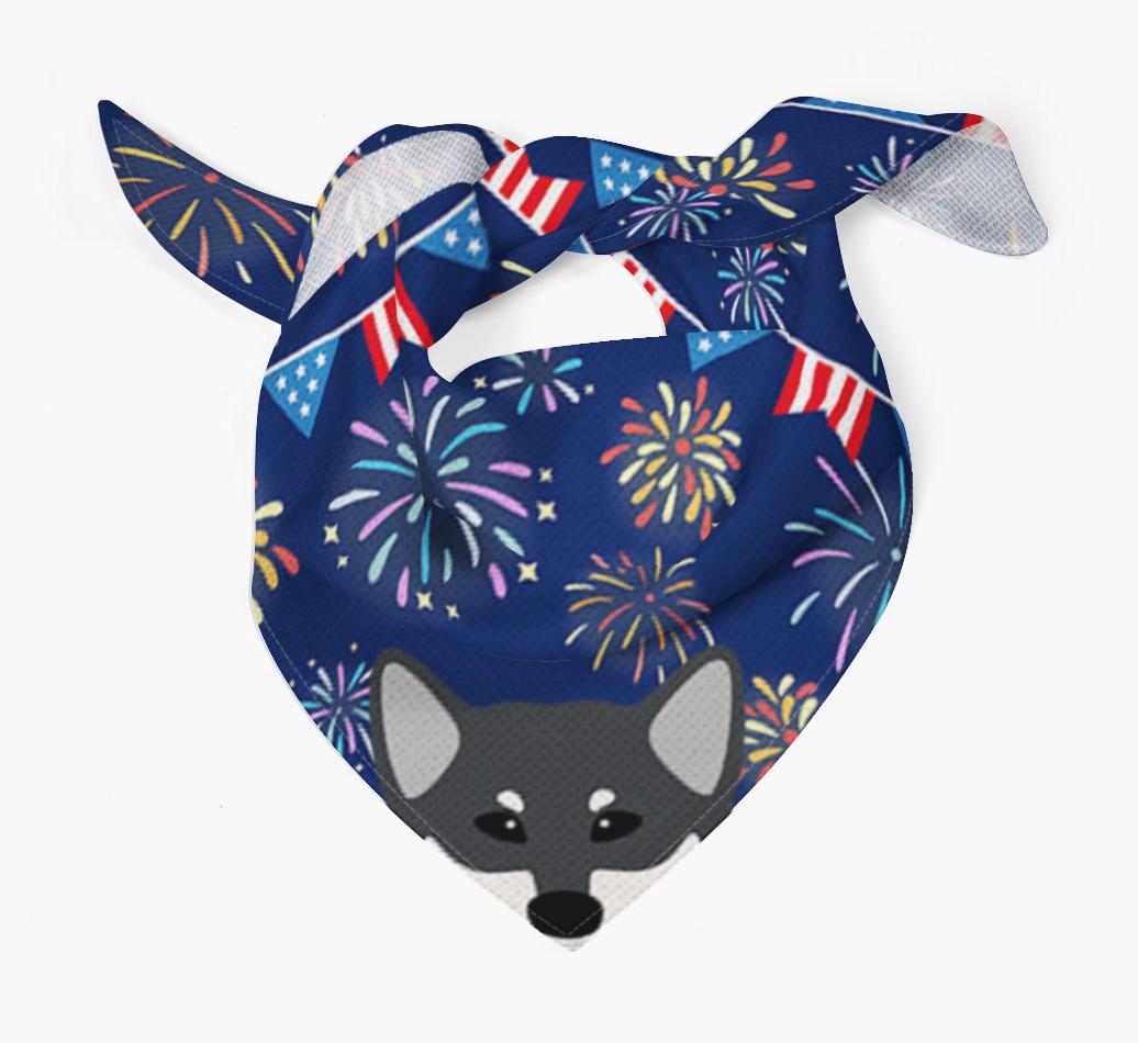 Independence Day Fireworks: {breedFullName} Bandana
