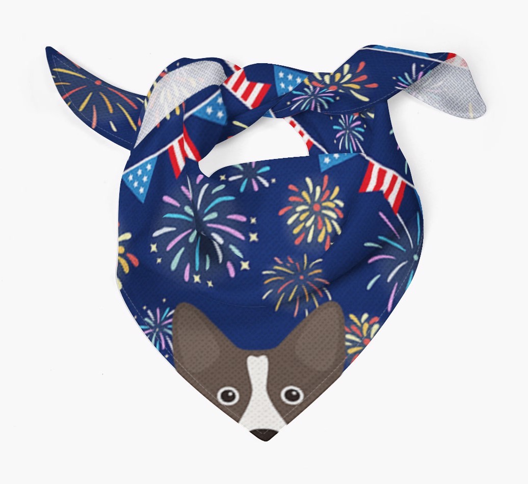 Independence Day Fireworks: {breedFullName} Bandana